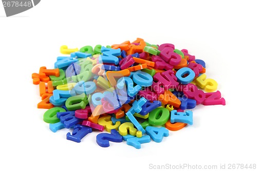 Image of color plastic letters 