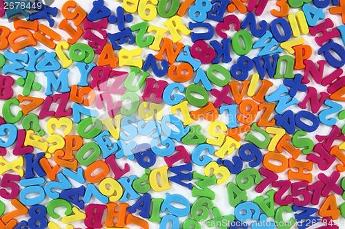 Image of color plastic letters 