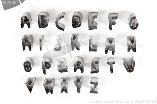 Image of alphabet from steel (ginger bread form)