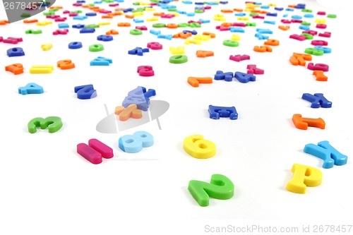 Image of color plastic letters 