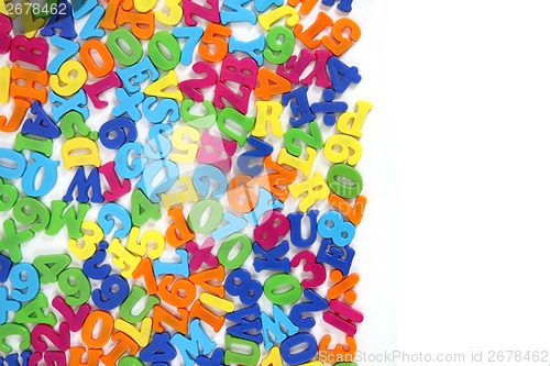 Image of color plastic letters 