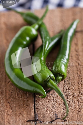 Image of Green chili peppers