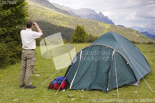 Image of Searching with binoculars