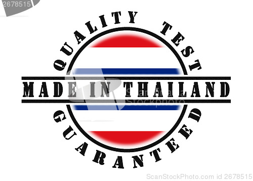 Image of Quality test guaranteed stamp 