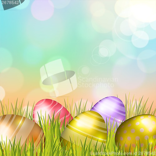 Image of Easter Eggs Background