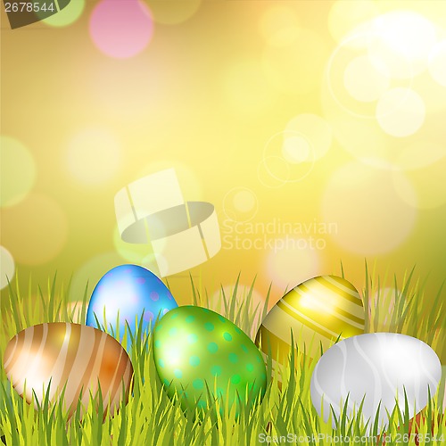 Image of Easter Eggs Background