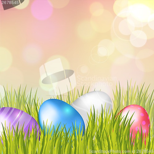 Image of Easter Eggs Background