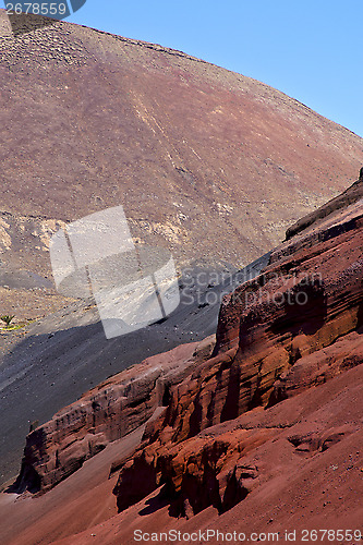 Image of africa  from the mountain line  lanzarote spain 