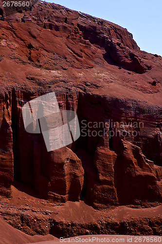 Image of   from the mountain line   lanzarote spain africa  