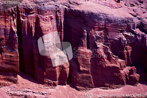 Image of view from  mountain line  lanzarote spain africa  