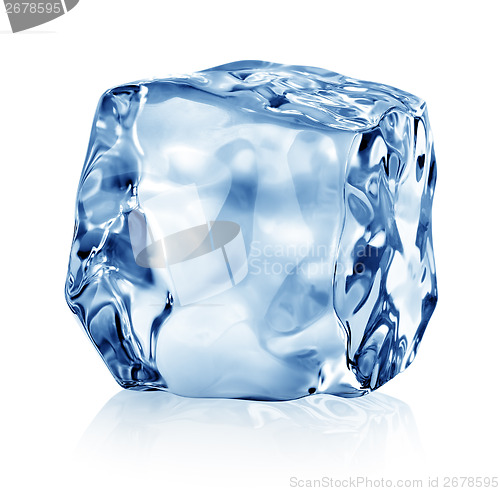 Image of Cube of blue ice