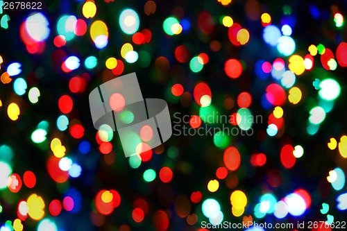 Image of Holiday color unfocused lights