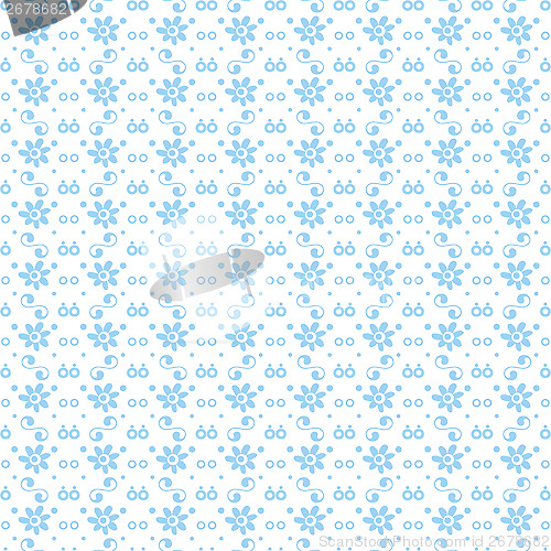 Image of seamless dots and floral pattern