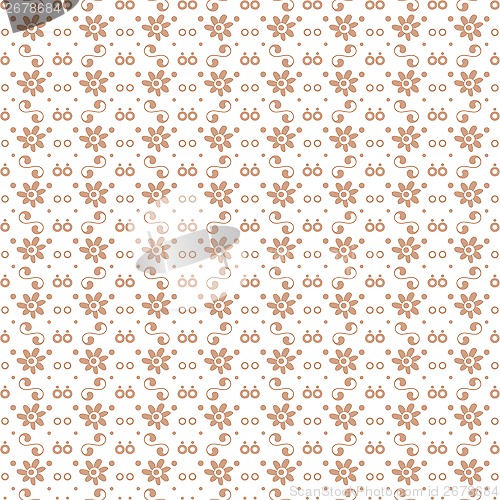 Image of seamless dots and floral pattern