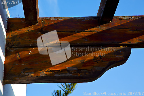 Image of web spain lanzarote abstract shadow in a wall  