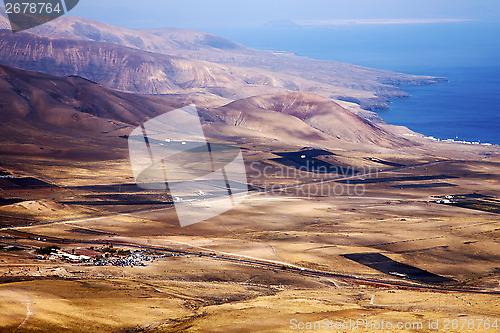 Image of lanzarote view the top in  spain  