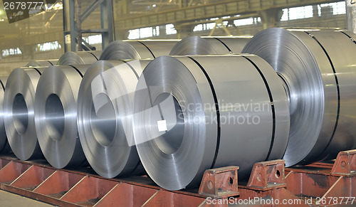 Image of rolls of steel sheet