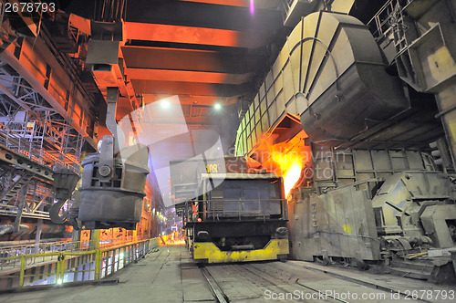 Image of transportation on steel plant