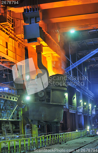 Image of red-hot molten steel