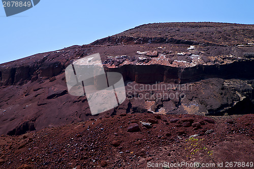 Image of africa  view from the mountain line  lanzarote spain 