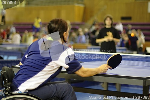 Image of  Female ping pong player