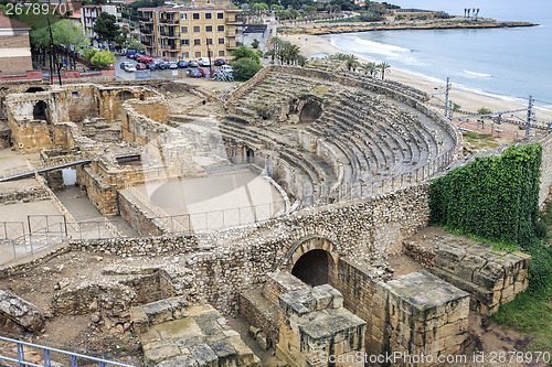 Image of Ruins of the ancient amphitheater in Tarragona, Spain