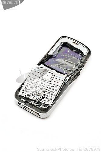 Image of Smashed mobile phone