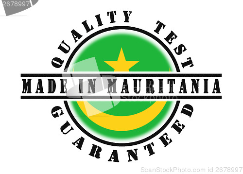 Image of Quality test guaranteed stamp 