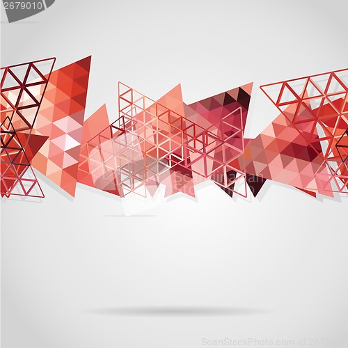 Image of Abstract background with red triangles