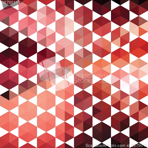 Image of Retro pattern of geometric shapes hexagon