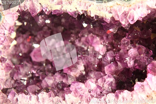 Image of detail of nice amethyst mineral 