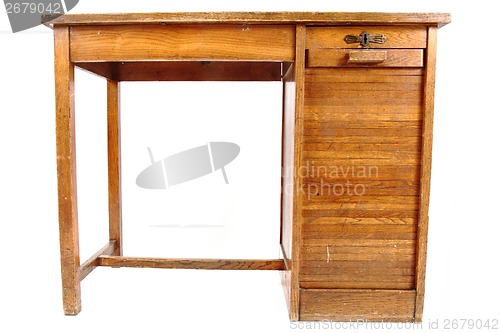 Image of old wooden work table