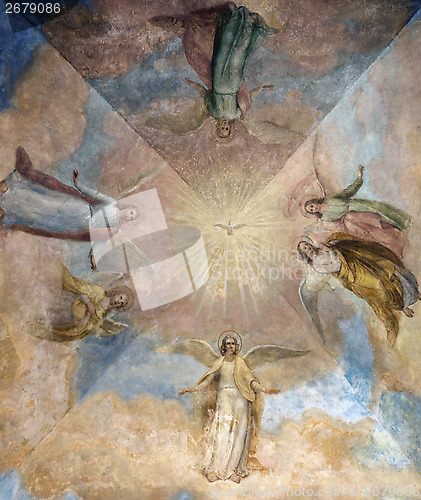 Image of Medieval church ceiling painting