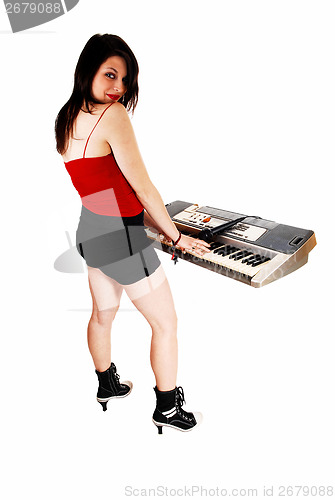 Image of Girl with keyboard.