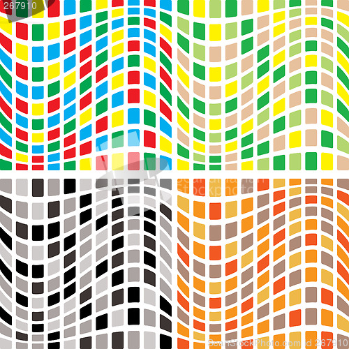 Image of abstract tile wave multi
