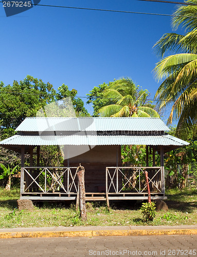 Image of architecture local restaurant with zinc sheet metal roof Big Cor