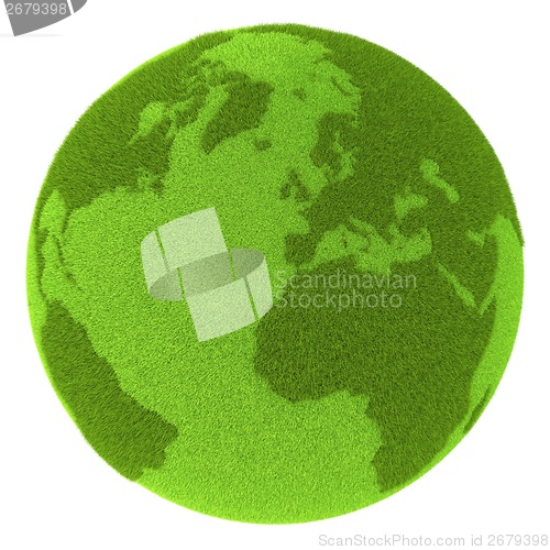 Image of Europe on green planet