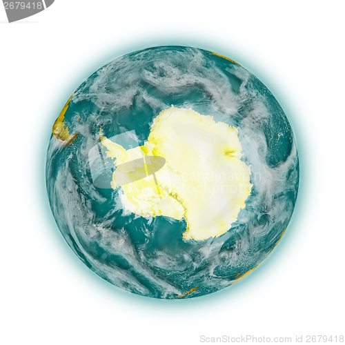 Image of Antarctica on planet Earth