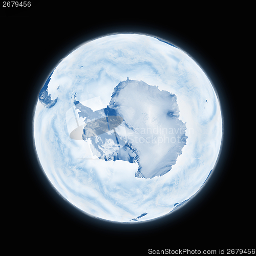 Image of Antarctica on planet Earth