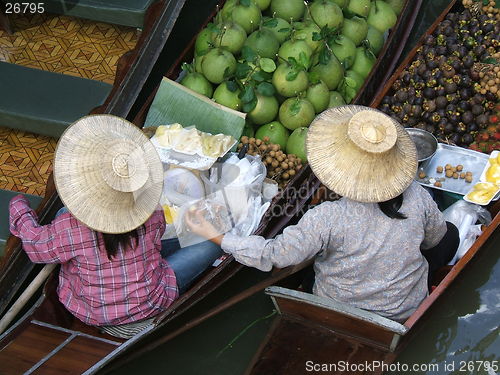 Image of Two women in a floating market