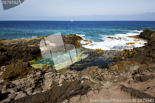 Image of spain musk pond beach  water yacht boat coastline 