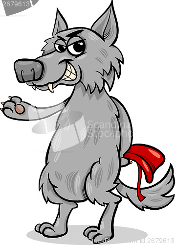 Image of fairy tale wolf cartoon illustration