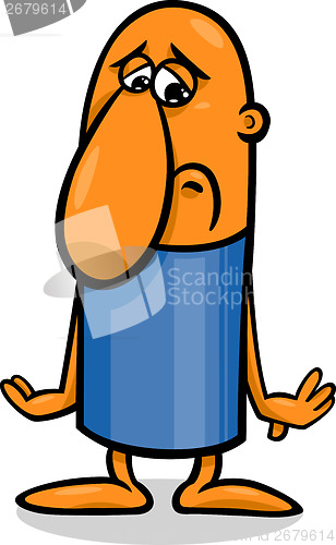 Image of sad guy cartoon illustration