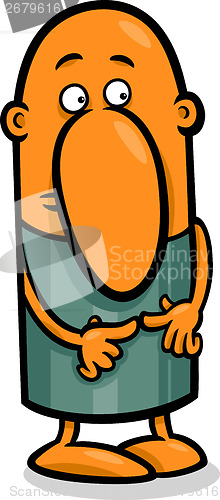 Image of shy guy cartoon illustration