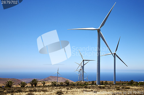 Image of africa wind turbines and the sky in  is