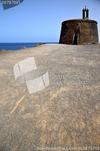 Image of sand arrecife lanzarote castillo de las coloradas spain the old 