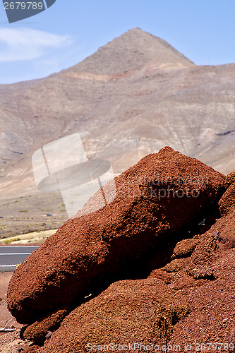 Image of stret africa  view from the mountain lanzarote 