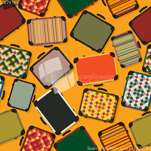 Image of Luggage seamless pattern background