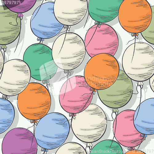 Image of Seamless colorful balloon pattern