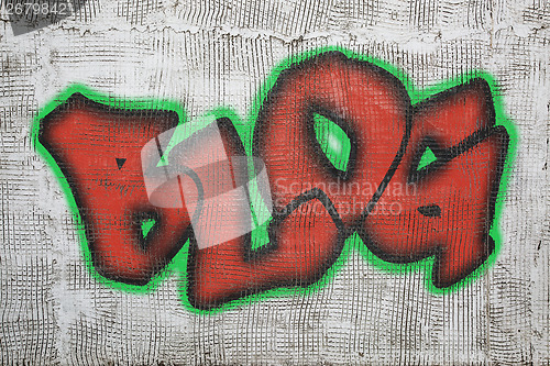Image of blog word graffiti on plaster wall